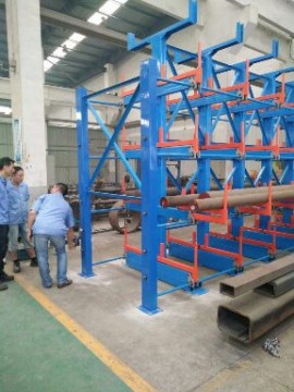 杭州放方管的管材货架 方管存放伸缩式货架系统