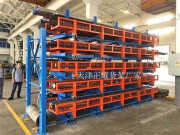 上海伸缩悬臂货架狭小空间存放管材 棒材 钢材 型材