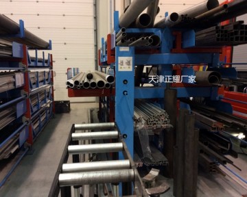 上海钢材货架厂家  伸缩悬臂式结构  型钢钢棒圆钢货架