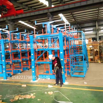 枣庄钢材货架直销 伸缩悬臂式货架优势 管材货架图片
